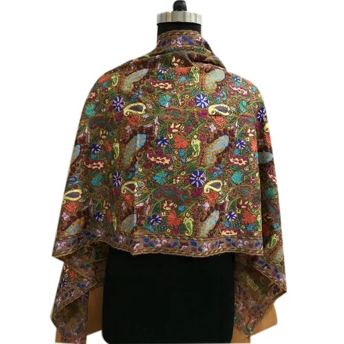 Kashmiri Pashmina Shawl - Pashmina Wool, 80x40 Inch, Embroidered | Handmade, Comfortable, Dry Clean Only, Evening Party Wear