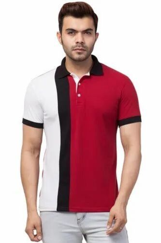 Plain Polo T Shirt - Cotton, Multi Color, V-Neck, Half Sleeves | Lightweight, Quick Dry, Comfortable Fit