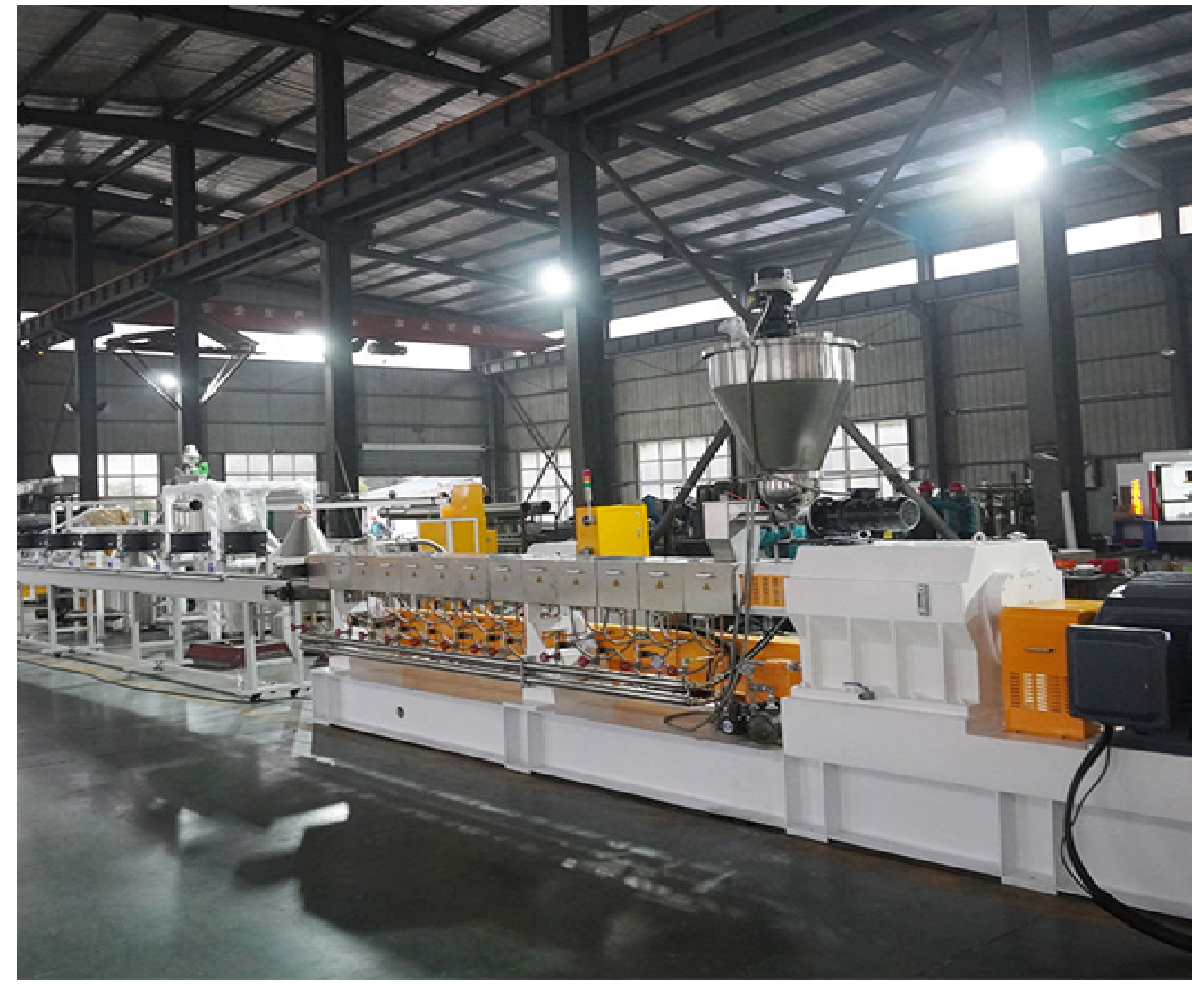 Biodegradable Granules Making Machine - White 480V | Automatic Computerized HMI Energy Efficient Durable Fast Processing