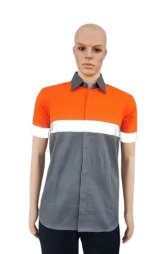 Collar Neck Cotton Shirt - Cotton, Multi Color, Regular Fit, Half Sleeves | Breathable, Anti UV, Quick Dry, Comfortable Fit