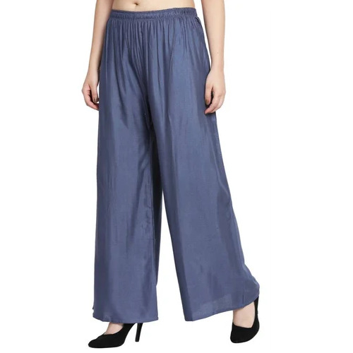 Ladies Gray Plain Palazzo