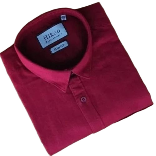 Men Pink Cotton Shirt