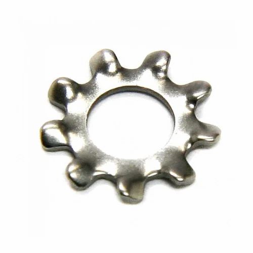 Ms Star Washers - Mild Steel Standard Size Silver | Polished Surface Star Shaped Industrial Use Durable New
