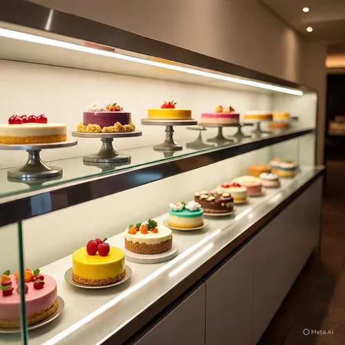 Restaurant Cake Display Counter - Color: Metal