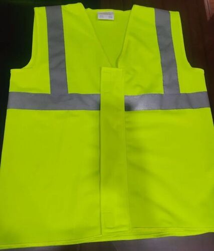 Sj-005 Safety Jacket - Polyester, All Size, Green & Yellow | Stylist, Comfortable, Unisex, Durable, Long Lasting