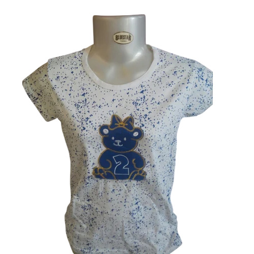 White & Blue Ladies T Shirt