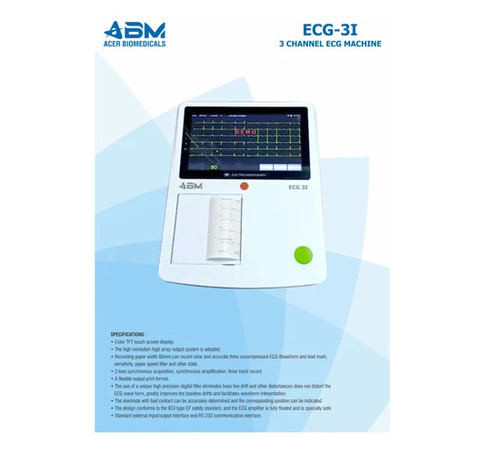 ABM 3 Channel ECG Machine