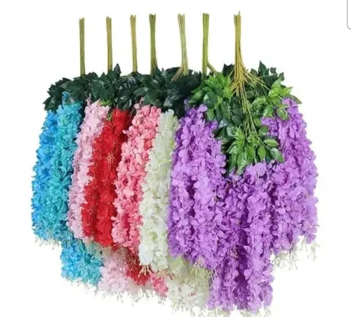 Decorated Artificial Flowers - Plastic, Lightweight Stems, Flexible Petals | Reusable, Dust Resistant, Non Allergenic, Maintenance Free