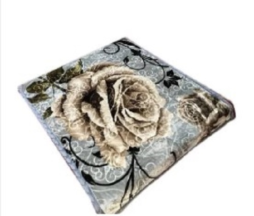 Floral Printed Mink Blanket