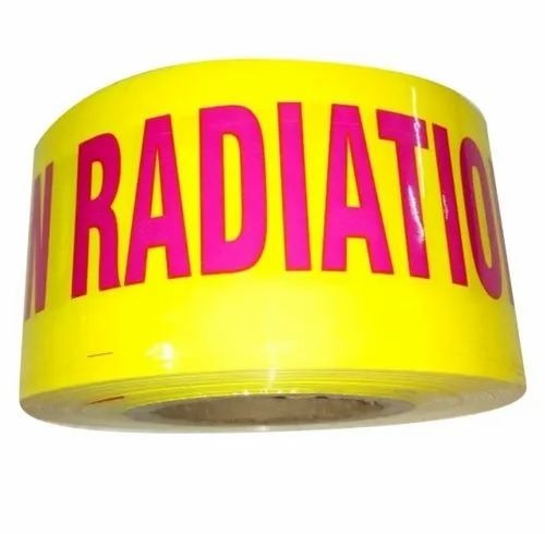 Pvc Radiation Barricade Tape - PVC, 3 Inch x 65m, Red and Yellow | Safety Caution