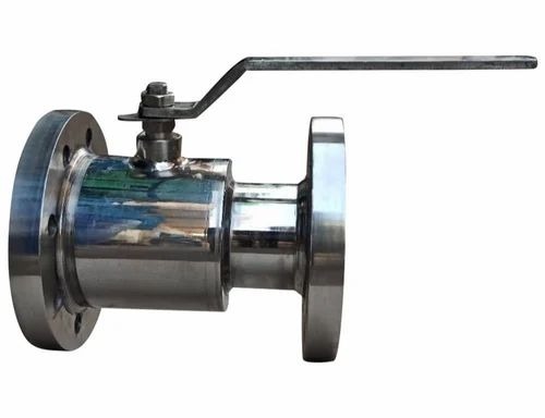 Single Piece Flanged Ball Valve - Stainless Steel 316, 1/4 Inch, Silver | Medium Pressure, Water Air Gas Oil