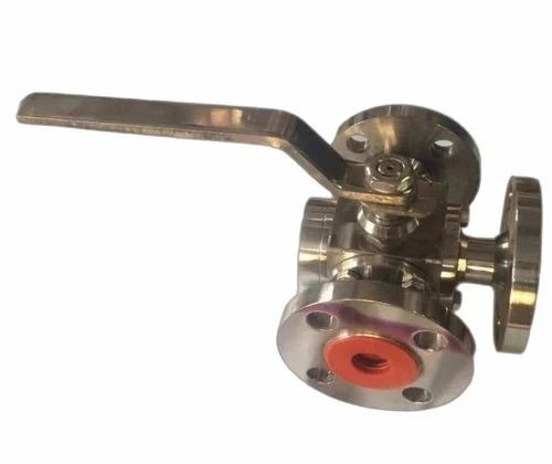 Stainless Steel 3 Way Flanged Ball Valve