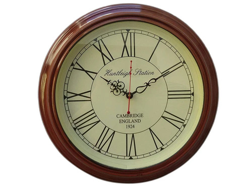Wooden Wall Clock Antique Look 16 inch