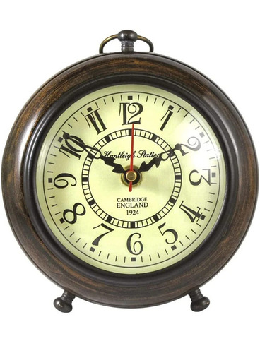 Wooden Wall Clock Antique Vintage Unique Style for Home and Office Decor 12 inch (Brown)