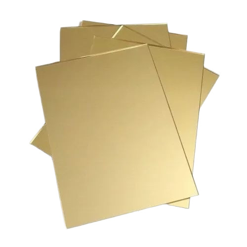 1.5 Mm Golden Acrylic Mirror Sheet - Acrylic, 4x8 Feet, 1.5 Mm, Golden | Glossy Surface, Rectangular, Attractive Look, Good Quality Bundle
