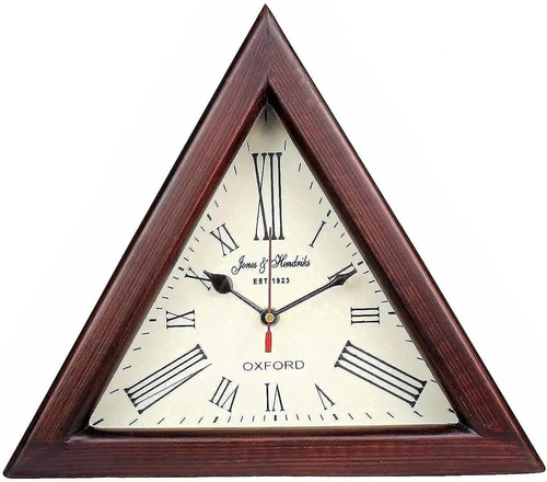 12 Inches Triangle Wood Wall Clock