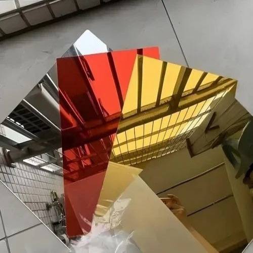 1mm Acrylic Mirror Sheet - Acrylic, 4x8 Feet, Silver, Flat Edge | Glossy Finish, Attractive Look, Good Quality