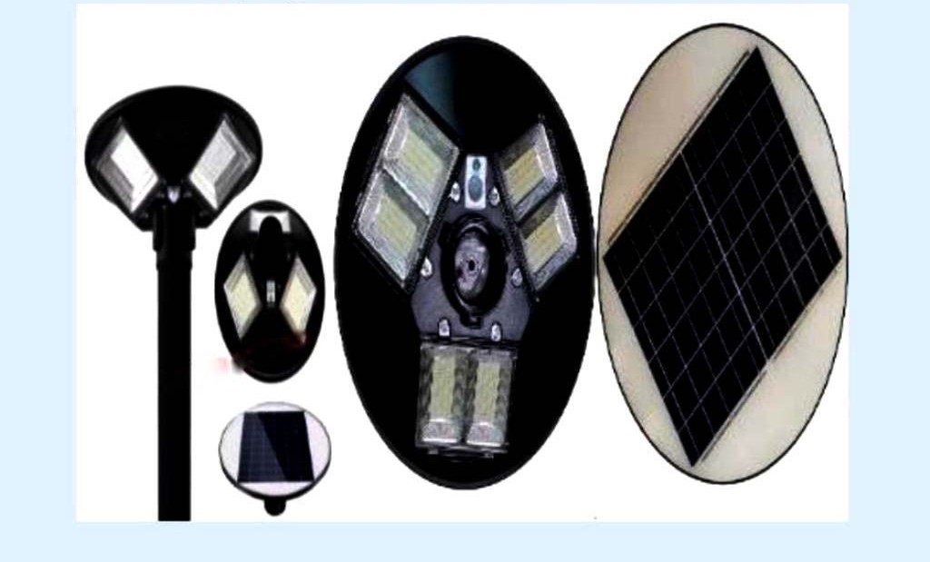 200 Watt Soler Street Round Shaped Garden Light All In One IP65 (3 Twin window)