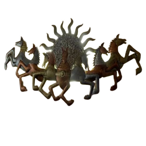 7 Horse Metal Wall Art