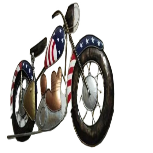 Bullet Bike Metal Wall Art - Metal, 10 Inch, Multicolor | Lightweight, Rust Proof, Easy to Install