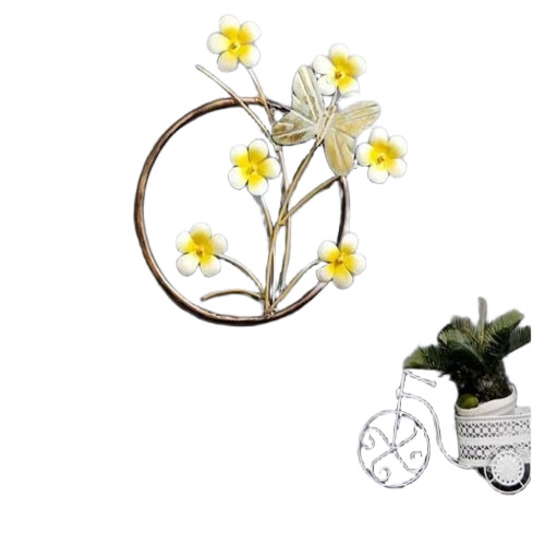 Butterfly Floral Metal Wall Art