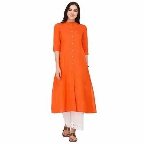 Cotton Orange Kurti