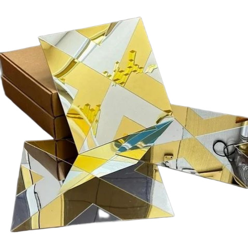 Dual Tone Acrylic Mirror Sheet - Acrylic 4x8 Feet Golden, 2mm Thickness | Attractive Look, Good Quality