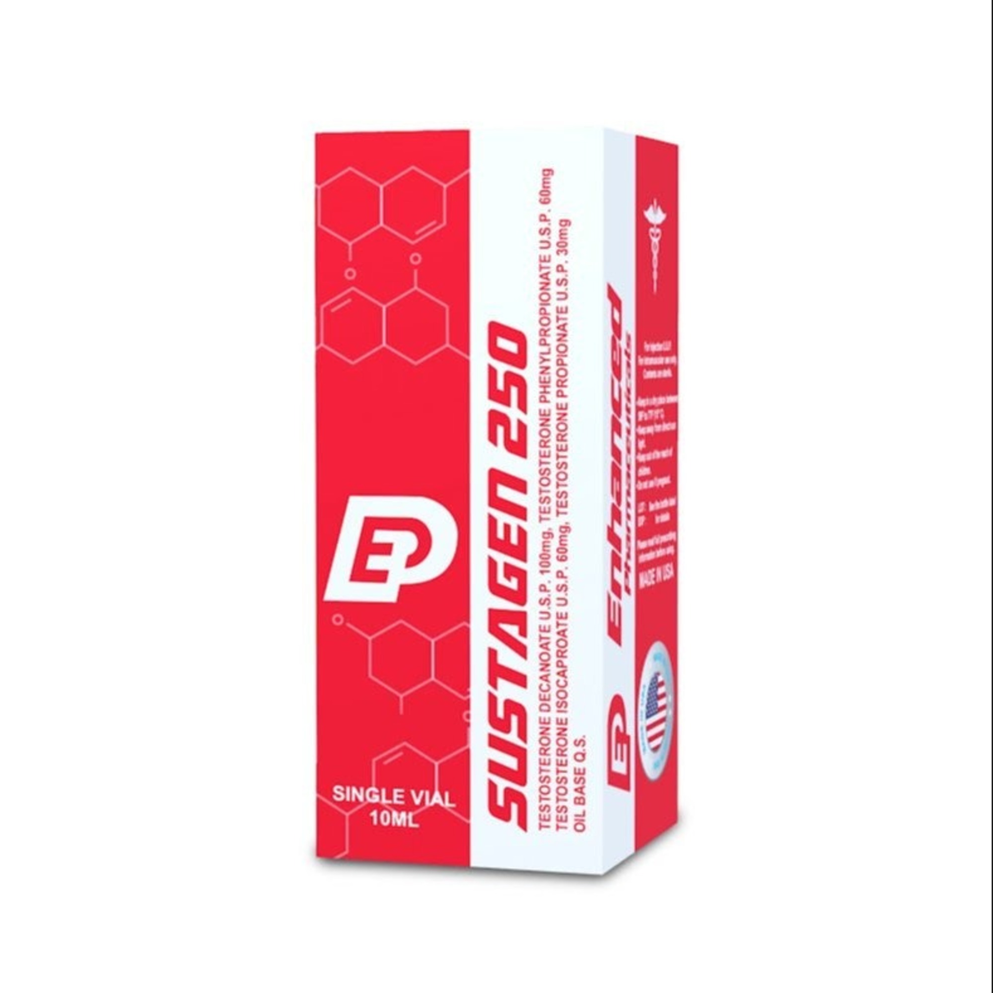 Enhanced Sustagen 250 Injection - 250mg 10ml Liquid | Sterilized Leak Resistant Quick Acting Precise Dosage