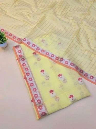 Fancy Kota Doria Suit - Cotton Unstitched, Multi Color | Breathable, Washable, Summer Wear