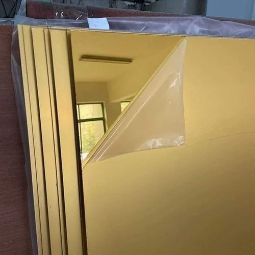 Golden Plain Acrylic Mirror Sheet