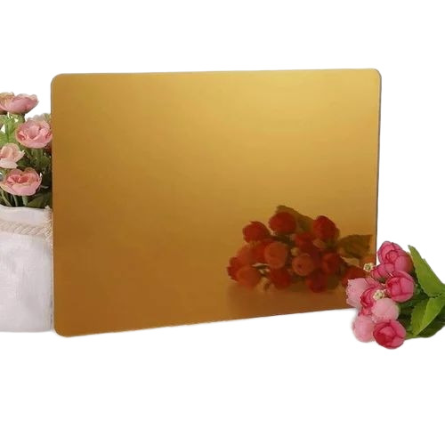 Golden Plain Acrylic Mirror Sheets