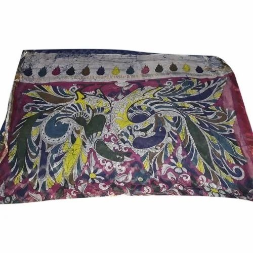 Kota Doria Indigo Saree - Cotton, Multicolor Printed | Party Wear, Women