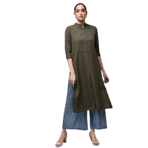 Ladies Cotton Green Kurtis