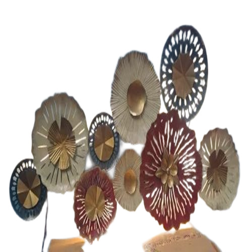 Multicolor Flower Metal Wall Art - Metal, 2 Feet, Multicolor | Easy to Install, Lightweight, Moisture Proof, Rust Proof