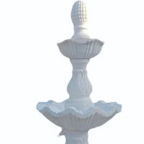 Outdoor White Marble Fountain