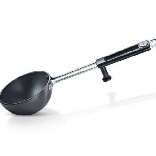 Prestige Hard Anodised Tadka Pan - Steel, Silver Black | Durable, Lightweight, Non-Stick, Even Heat, Corrosion Resistant, Easy Clean, Ergonomic Handle, Scratch Resistant, Heat Efficient