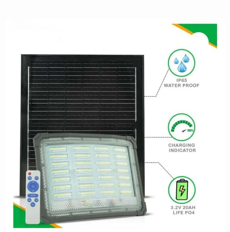 100 Watt Semi Integrated Solar Flood Light Ip65 - Application: Outdoor