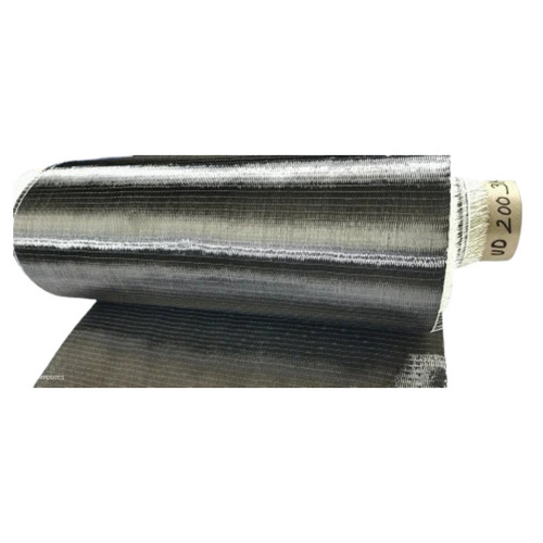 12K Unidirectional Carbon Fiber Fabric, 500MM Width, 200 GSM, Black - Lightweight, Tear-Resistant, Waterproof