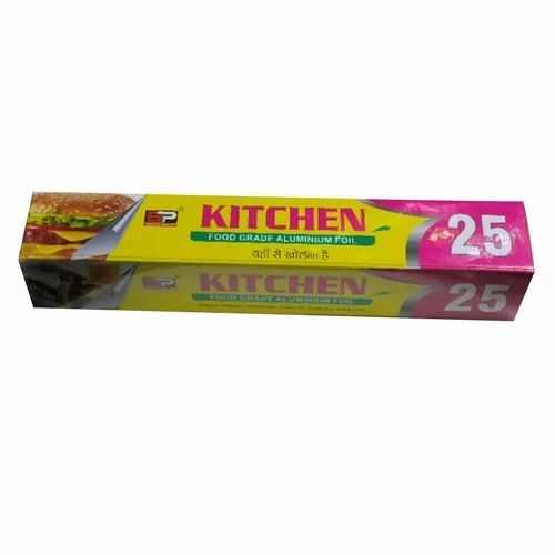 25m Kitchen Food Grade Aluminium Foil - Aluminium Foil, 295mm Wide, Silver | Lightweight, Disposable, Soft Roll