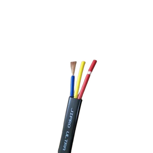 3 Core Flat Submersible - Copper, 1.5 sq. mm, Multicolor | Good Quality, Custom Size