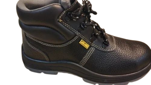 Black Color Leather Safety Shoes 