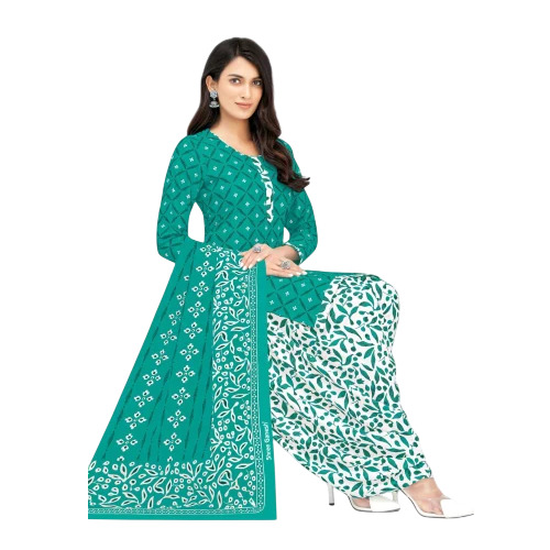 Green Cotton Salwar Suits