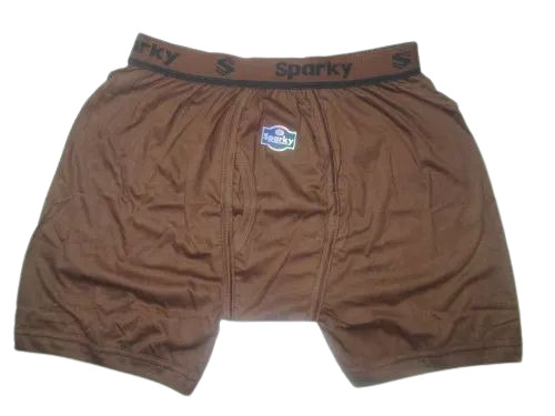 Men Long Trunks Underwear - Combed Cotton, Various Sizes, Brown | Lightweight, Quick Dry, Comfortable Fit