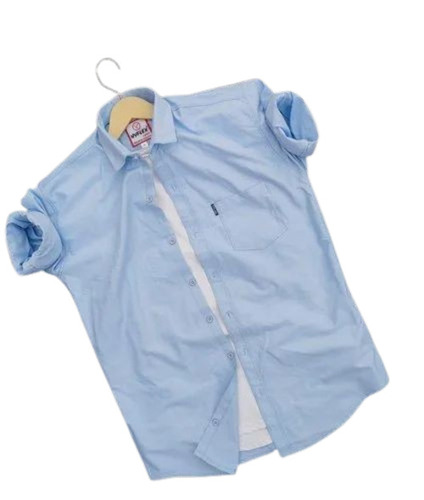 Men Readymade Designer Shirt - Cotton Various Sizes Sky Blue Full Sleeves | Anti UV Breathable Quick Dry Comfortable Fit