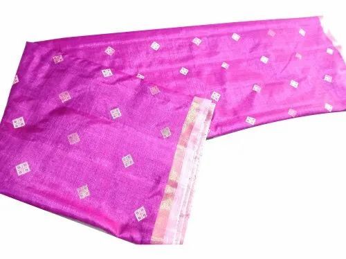 Pink Tussar Silk Sarees - Design: Standard
