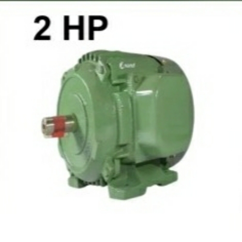 2 HP Induction Motor - Metal, Green, 220-440 Volt | Tested Quality, Easy Maintenance, 1 Year Warranty