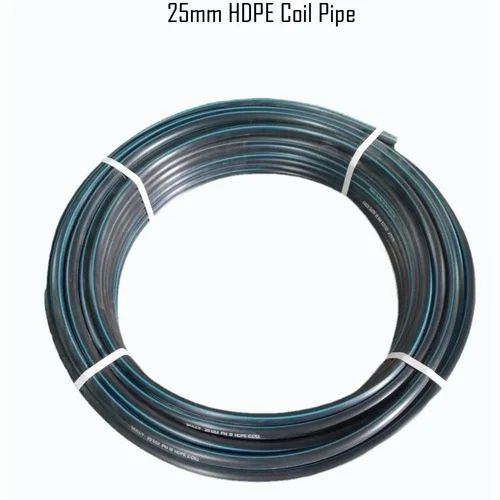 25mm Hdpe Coil Pipe - HDPE, 1/2 Inch Diameter, Black, 6m Length | Agricultural Use