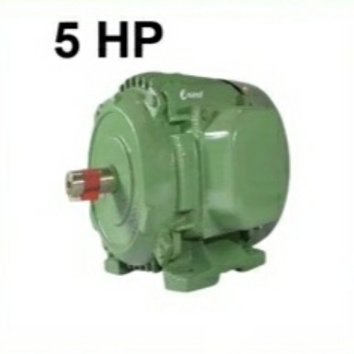 5 HP Induction Motors - Metal, Green, 220-440V | Long Functional Life, Industrial Use, 1 Year Warranty