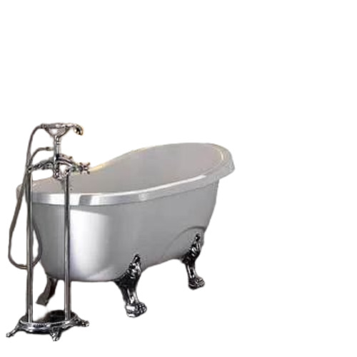 Acrylic White Bathtubs - Marble, 1680x770x415 mm, White | Lightweight, Glossy Finish, Rectangular Shape