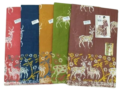 Batik Printed Cotton Saree